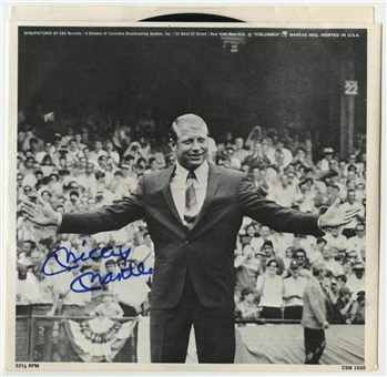 Mickey Mantle Signed  "Mickey Mantle Retirement Day" Record (PSA/DNA)